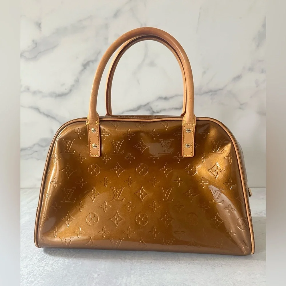 Louis Vuitton Vernis Tompkins Square Satchel – Bronze Patent Leather